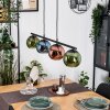 Koyoto Hanglamp, Kogellampje, Hanglamp Blauw, Groen, Koperkleurig, 4-lichts
