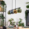 Koyoto Hanglamp, Kogellampje, Hanglamp Blauw, Goud, Groen, 4-lichts