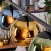 Koyoto Hanglamp, Kogellampje, Hanglamp Blauw, Goud, Groen, 4-lichts