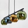 Koyoto Hanglamp, Kogellampje, Hanglamp Blauw, Goud, Groen, 4-lichts