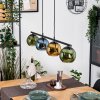 Koyoto Hanglamp, Kogellampje, Hanglamp Blauw, Goud, Groen, 4-lichts