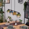 Koyoto Hanglamp, Kogellampje, Hanglamp Blauw, Goud, Groen, Duidelijk, 4-lichts