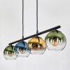 Koyoto Hanglamp, Kogellampje, Hanglamp Blauw, Goud, Groen, Duidelijk, 4-lichts