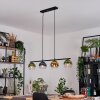Koyoto Hanglamp, Kogellampje, Hanglamp Blauw, Goud, Groen, Duidelijk, 4-lichts