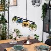 Koyoto Hanglamp, Kogellampje, Hanglamp Blauw, Goud, Groen, Duidelijk, 4-lichts