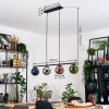 Gastor Hanglamp, Kogellampje, Hanglamp Blauw, Chroom, Groen, Koperkleurig, Rookkleurig, 4-lichts
