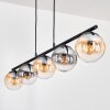 Gastor Hanglamp, Kogellampje, Hanglamp Amber, Duidelijk, Rookkleurig, 5-lichts