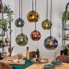 Ripoll Hanglamp, Kogellampje, Hanglamp Blauw, Goud, Groen, Koperkleurig, 6-lichts