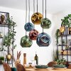 Ripoll Hanglamp, Kogellampje, Hanglamp Blauw, Goud, Groen, Koperkleurig, 6-lichts