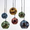 Ripoll Hanglamp, Kogellampje, Hanglamp Blauw, Goud, Groen, Koperkleurig, 6-lichts