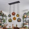 Ripoll Hanglamp, Kogellampje, Hanglamp Blauw, Goud, Groen, Koperkleurig, 6-lichts