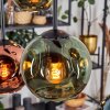 Ripoll Hanglamp, Kogellampje, Hanglamp Blauw, Groen, Koperkleurig, 6-lichts