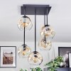 Ripoll Plafondlamp, Kogellampje Amber, Duidelijk, 5-lichts