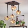 Ripoll Plafondlamp, Kogellampje Amber, Duidelijk, 5-lichts