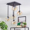 Ripoll Plafondlamp, Kogellampje Amber, Duidelijk, 5-lichts