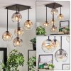 Ripoll Plafondlamp, Kogellampje Amber, Duidelijk, Rookkleurig, 5-lichts