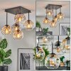 Ripoll Plafondlamp, Kogellampje Amber, Duidelijk, Rookkleurig, 5-lichts