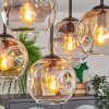 Ripoll Plafondlamp, Kogellampje Amber, Duidelijk, Rookkleurig, 5-lichts