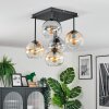 Koyoto Plafondlamp, Kogellampje 37 cm Amber, Duidelijk, Rookkleurig, 5-lichts