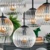 Koyoto Plafondlamp, Kogellampje Amber, Duidelijk, Rookkleurig, 5-lichts