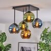Koyoto Plafondlamp, Kogellampje Blauw, Goud, Groen, 5-lichts