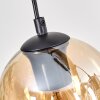 Koyoto Hanglamp, Kogellampje, Hanglamp Natuurlijke kleuren, Zwart, 5-lichts