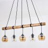 Koyoto Hanglamp, Kogellampje, Hanglamp Natuurlijke kleuren, Zwart, 5-lichts