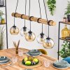 Koyoto Hanglamp, Kogellampje, Hanglamp Natuurlijke kleuren, Zwart, 5-lichts