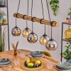 Koyoto Hanglamp, Kogellampje, Hanglamp Natuurlijke kleuren, Zwart, 5-lichts
