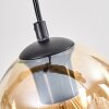 Koyoto Hanglamp, Kogellampje, Hanglamp Natuurlijke kleuren, Zwart, 5-lichts