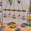 Koyoto Hanglamp, Kogellampje, Hanglamp Natuurlijke kleuren, Zwart, 5-lichts
