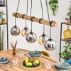 Koyoto Hanglamp, Kogellampje, Hanglamp Natuurlijke kleuren, Zwart, 5-lichts
