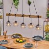 Koyoto Hanglamp, Kogellampje, Hanglamp Natuurlijke kleuren, Zwart, 5-lichts
