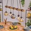 Koyoto Hanglamp, Kogellampje, Hanglamp Natuurlijke kleuren, Zwart, 5-lichts