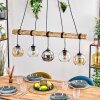 Koyoto Hanglamp, Kogellampje, Hanglamp Natuurlijke kleuren, Zwart, 5-lichts