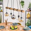 Koyoto Hanglamp, Kogellampje, Hanglamp Natuurlijke kleuren, Zwart, 5-lichts