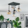 Ripoll Plafondlamp, Kogellampje Amber, Duidelijk, Rookkleurig, 5-lichts