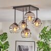 Koyoto Plafondlamp, Kogellampje Chroom, Duidelijk, Rookkleurig, 5-lichts