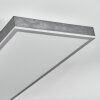 Salmi Plafondlamp, Paneel LED Grijs, Zilver, 1-licht, Afstandsbediening
