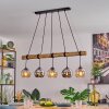 Koyoto Hanglamp, Kogellampje, Hanglamp Natuurlijke kleuren, Zwart, 5-lichts