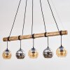 Koyoto Hanglamp, Kogellampje, Hanglamp Natuurlijke kleuren, Zwart, 5-lichts