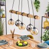 Koyoto Hanglamp, Kogellampje, Hanglamp Natuurlijke kleuren, Zwart, 5-lichts