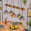 Koyoto Hanglamp, Kogellampje, Hanglamp Natuurlijke kleuren, Zwart, 5-lichts