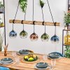 Koyoto Hanglamp, Kogellampje, Hanglamp Natuurlijke kleuren, Zwart, 5-lichts
