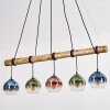 Koyoto Hanglamp, Kogellampje, Hanglamp Natuurlijke kleuren, Zwart, 5-lichts