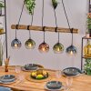 Koyoto Hanglamp, Kogellampje, Hanglamp Natuurlijke kleuren, Zwart, 5-lichts