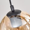 Koyoto Hanglamp, Kogellampje, Hanglamp Natuurlijke kleuren, Zwart, 5-lichts