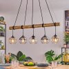 Koyoto Hanglamp, Kogellampje, Hanglamp Natuurlijke kleuren, Zwart, 5-lichts