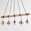 Koyoto Hanglamp, Kogellampje, Hanglamp Natuurlijke kleuren, Zwart, 5-lichts
