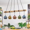 Koyoto Hanglamp, Kogellampje, Hanglamp Natuurlijke kleuren, Zwart, 5-lichts